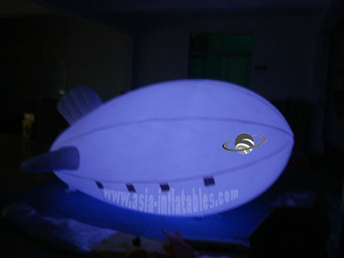 White Color Inflatable Helium Blimp with LED Lighting