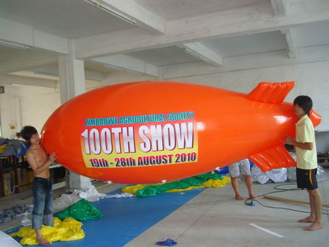 4m Long Inflatable Helium Blimp for 100TH Show