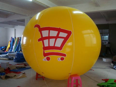 Yellow Color Advertising Inflatable Helium Balloon for Sale