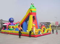 Inflatable Jellyfish Park Playground with Soccer Rock Climbing Wall