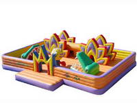 Inflatable Crocodile Island Fun Land for Party Rental