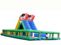 Kindergarden Promotion Giant Inflatable Slide Fun City For Commercial / Residential