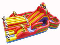 Inflatable Car Slide with Obstacle Course/Inflatable Car Fun City
