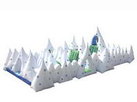Inflatable Full Color White Ice Climbing Snow Fun City
