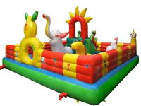 inflatable elephant and rabbit playground for kids