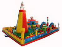 Outdoor giant inflatable amusement park, inflatable fun city, inflatable obstacle course