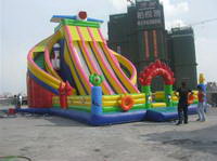 Inflatable Giant Three Slide for Amusement Park