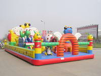 Colorful Commercial Inflatable Fun City PVC For Kindergarten Playground Inflatables