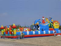 Outdoor Inflatable Fun City and Park for Kids Amusement