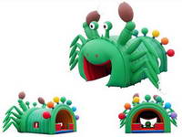 Inflatable Big Crab Obstacle Tunnel Playground