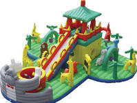 Chinese Characteristics Inflatable Giant Slide House with Obstacle Playground