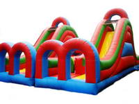 Inflatable 7 In 1 Super Slide Fun City Combo for Sale