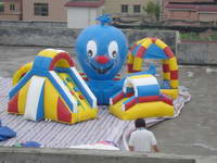 Inflatable Small Smile Face Obstacle Course Game Moonwalker