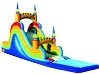 Inflatable Rainbow Castle Water Slide