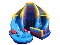 Inflatable Deluxe Twist Slide With Splash Pool