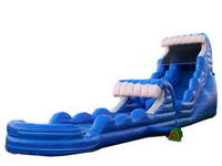 21ft Inflatable Tsunami Blue Marble Water Slide