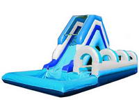 Custom Made Light Blue Inflatable Water Slide Combos for Rental