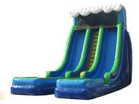 20ft Dual Lane Water Slide With Dual Pool