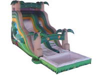 Inflatable Palm Tree Double Drop Water Slide