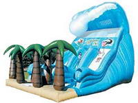 34ft Inflatable Tropical Tsunami Water Slide