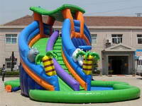Hot Selling Inflatable Palm Trees Water Slide for Summer