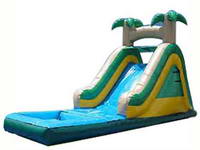 18ft Tropical Splash Down Inflatable Water Slide