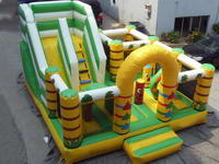 inflatable slide with bouncer playground for amusement park