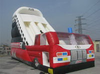 New Arrival Big Bus Inflatable Slide for Adults