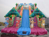 Giant Inflatable Fun Slide With Cartoon Animals