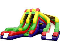 Outdoor Inflatable Dry Or Wet Twist  Rainbow Slide