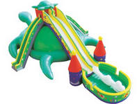 Inflatable Green Sea Turtle Slide