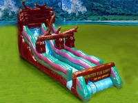 Huge Inflatable Wild Rapid Water Slide For Water Games