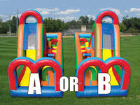 Outdoor Inflatable Mini Turbo Rush Slide For Party Rental