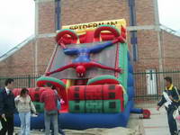 New Arrival Well Design Spiderman Inflatable Slide for Rental