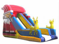 Attractive Santa Claus Inflatable Slide for Christmas