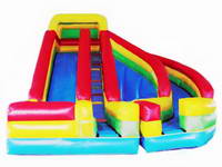 Inflatable Curved Lane Slide For Children Game