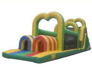 Inflatable 13mL Heart Shape Obstacle Course Race