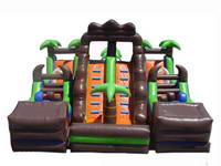 Pretty Design Inflatable Obstacle with Double Slide
