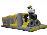 Inflatable Mr. Black Football Sport Obstacle House