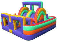 Colorful Inflatable 7.5mL Small Obstacle Course for Kids