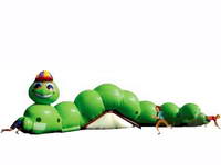 Green Caterpillar Maze Inflatable Tunnel