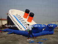 18 Foot Titanic Inflatable Slide