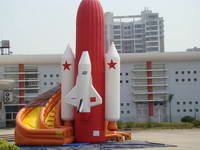 33 Ft Inflatable Rocket Shape Slide