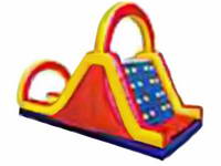 Inflatable Rock Climb Slide With Arch Above