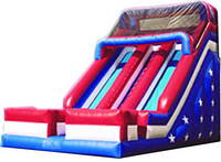 25 FT Inflatable Double Lane Slide With Stars