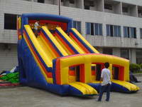 Trio Lanes Inflatable Kids Slide For Party Rental Games