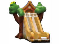 18ft Inflatable Tree House Slide With Single Lane