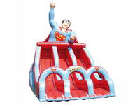 Inflatable Middle Superman Slide With Double Lane Slide