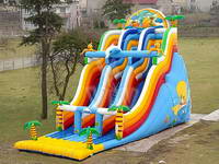 Quality Assurance Dolphin Island Inflatable Slide for Rentals