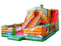 Giant Inflatable Farm House With Multi Slide Track